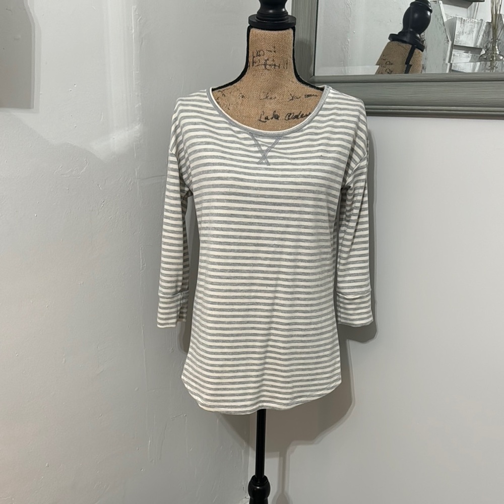 Striped Gray Women's Top